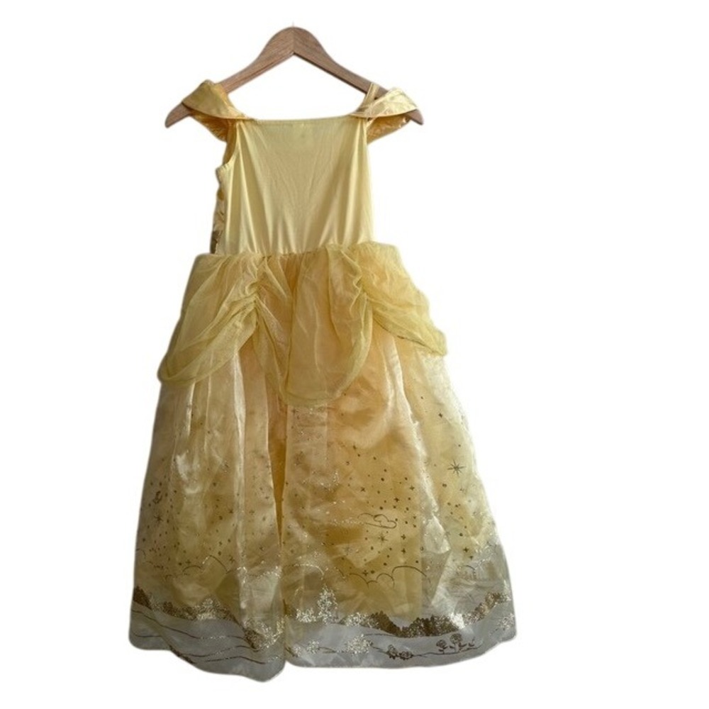 Disney Belle Princess Dress Up Costume Yellow Gold Castle Size 7/8 - Picture 2 of 3